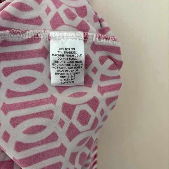 Jude Connally Rachel Dress‎ Size Small Pockets Pink White Chain Link Print Jude - Picture 8 of 10